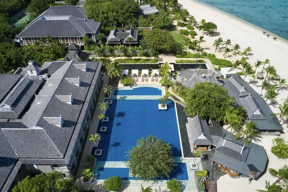 JW Marriott Mauritius Resort Pool Aerial